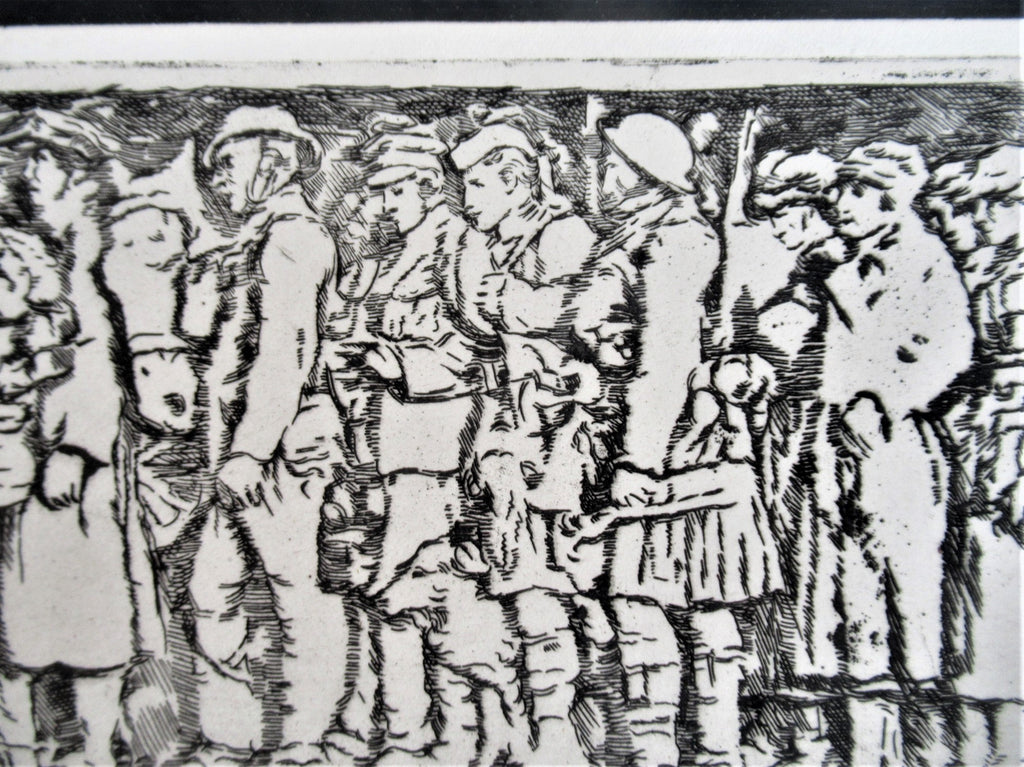 R S Forrest print, Scottish National War Memorial, after Meredith Williams c1927