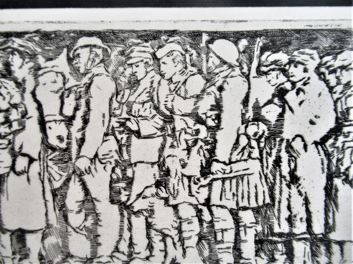 R S Forrest print, Scottish National War Memorial, after Meredith Williams c1927
