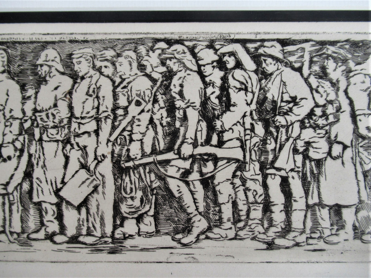 R S Forrest print, Scottish National War Memorial, after Meredith Williams c1927
