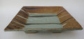 David Frith, Brookhouse Pottery, large stoneware square footed dish, c1990
