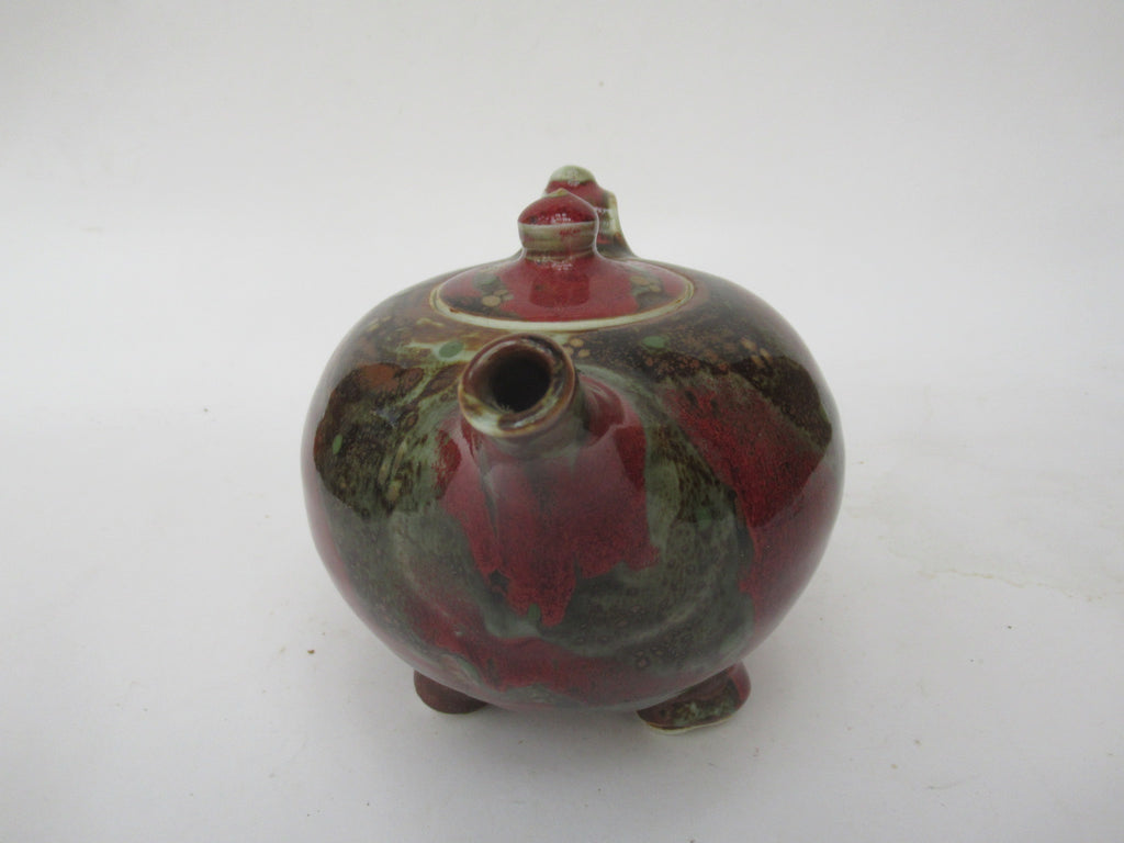 Margaret Frith, Brookhouse Pottery, richly decorated stoneware teapot, c1990
