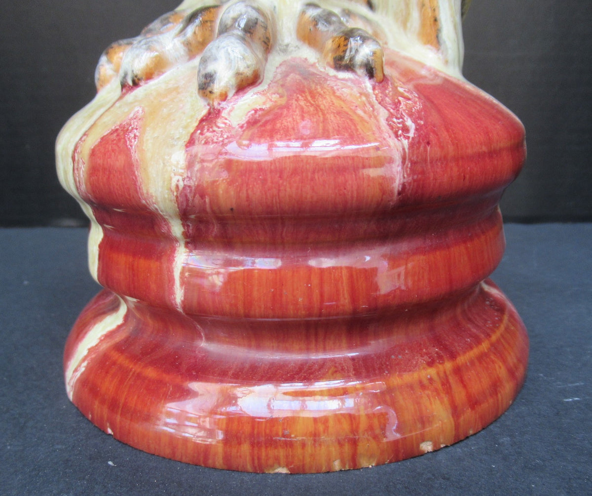 Emile Gallé, high fired ceramic sculpture an Owl, c1889