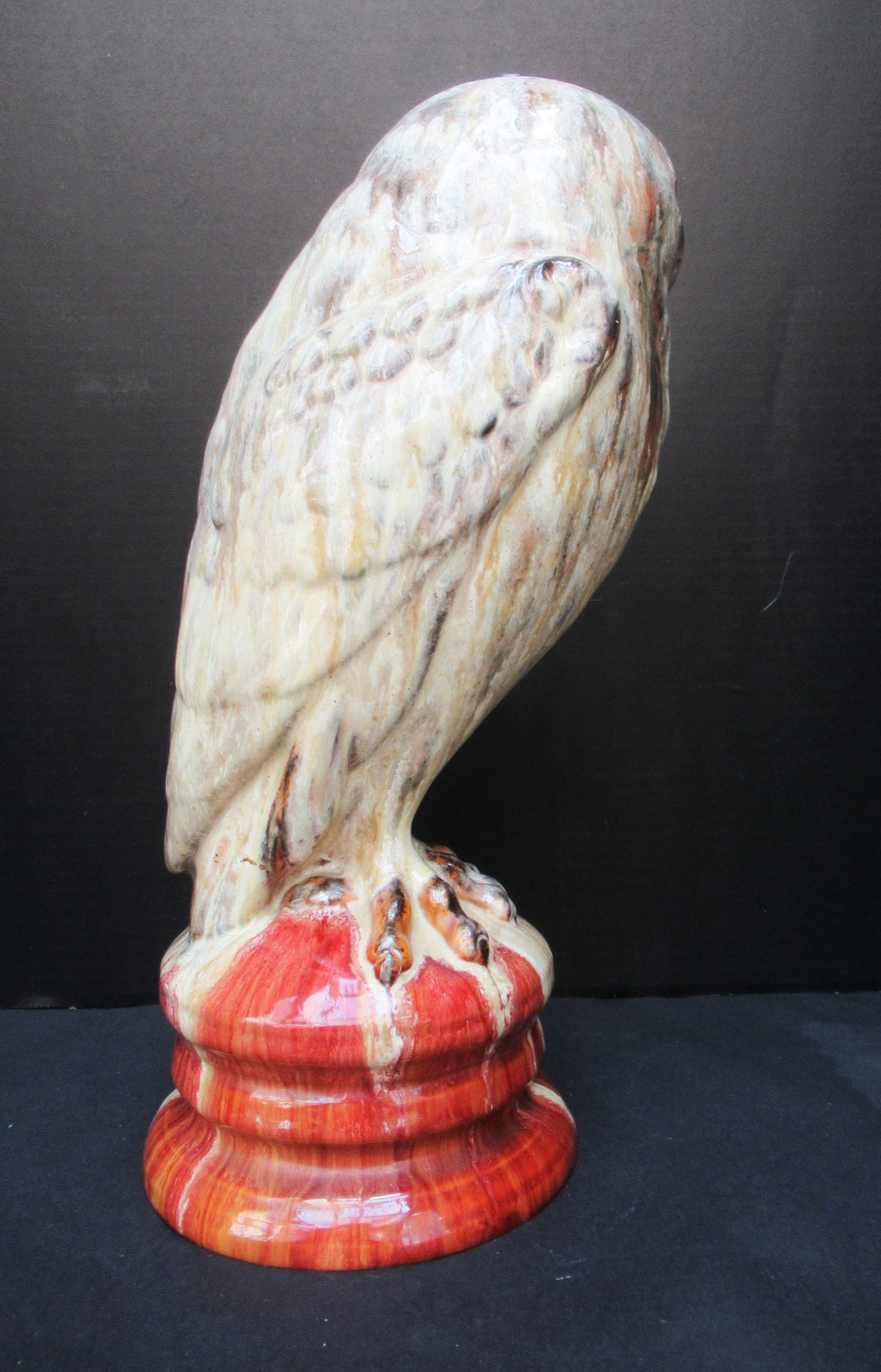 Emile Gallé, high fired ceramic sculpture an Owl, c1889