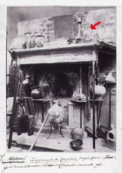 Emile Gallé, high fired ceramic sculpture an Owl, c1889