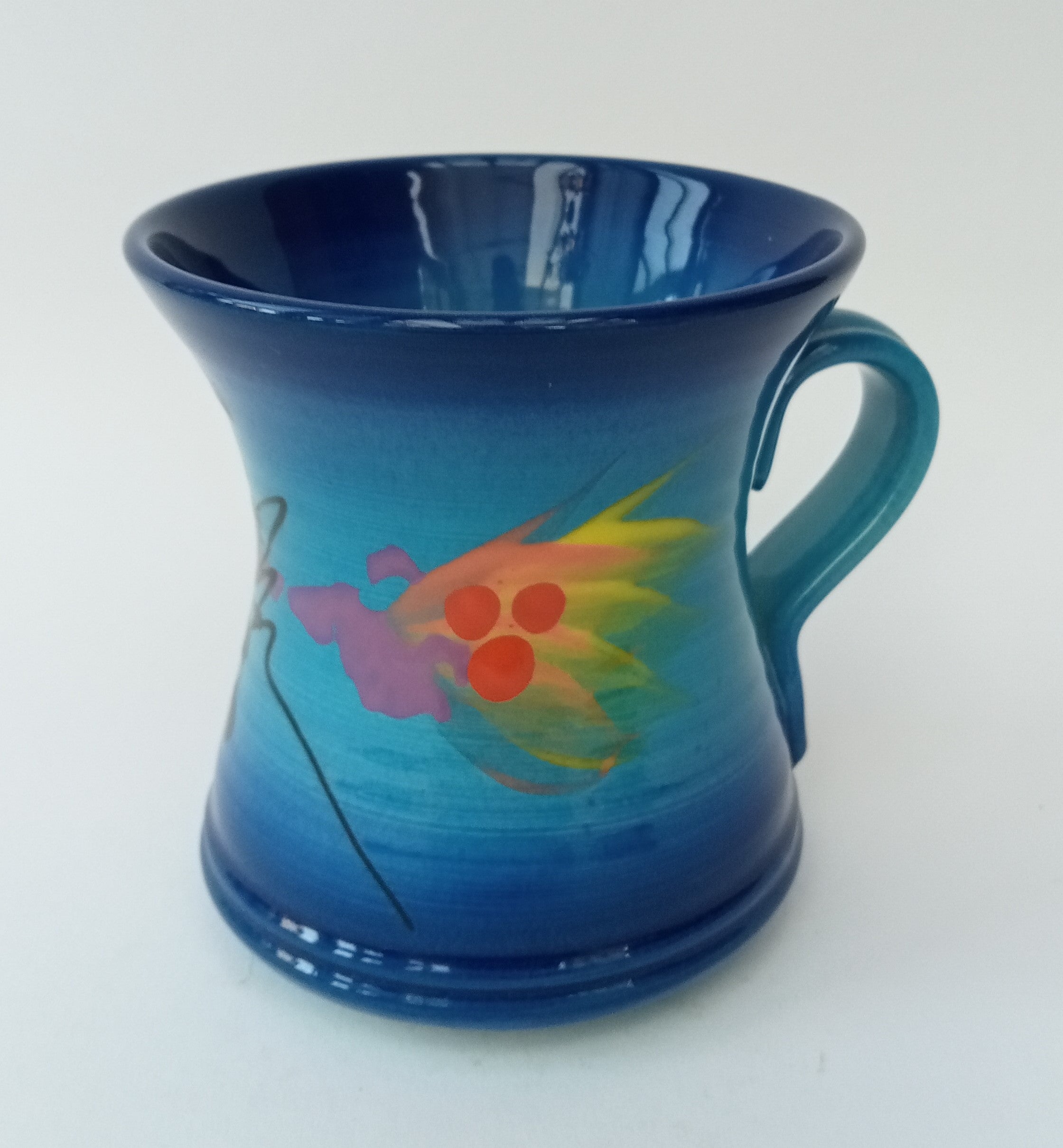 Richard Godfrey (1949-2014), British studio pottery earthenware mug, c1990