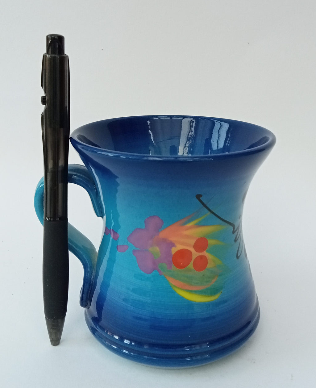 Richard Godfrey (1949-2014), British studio pottery earthenware mug, c1990