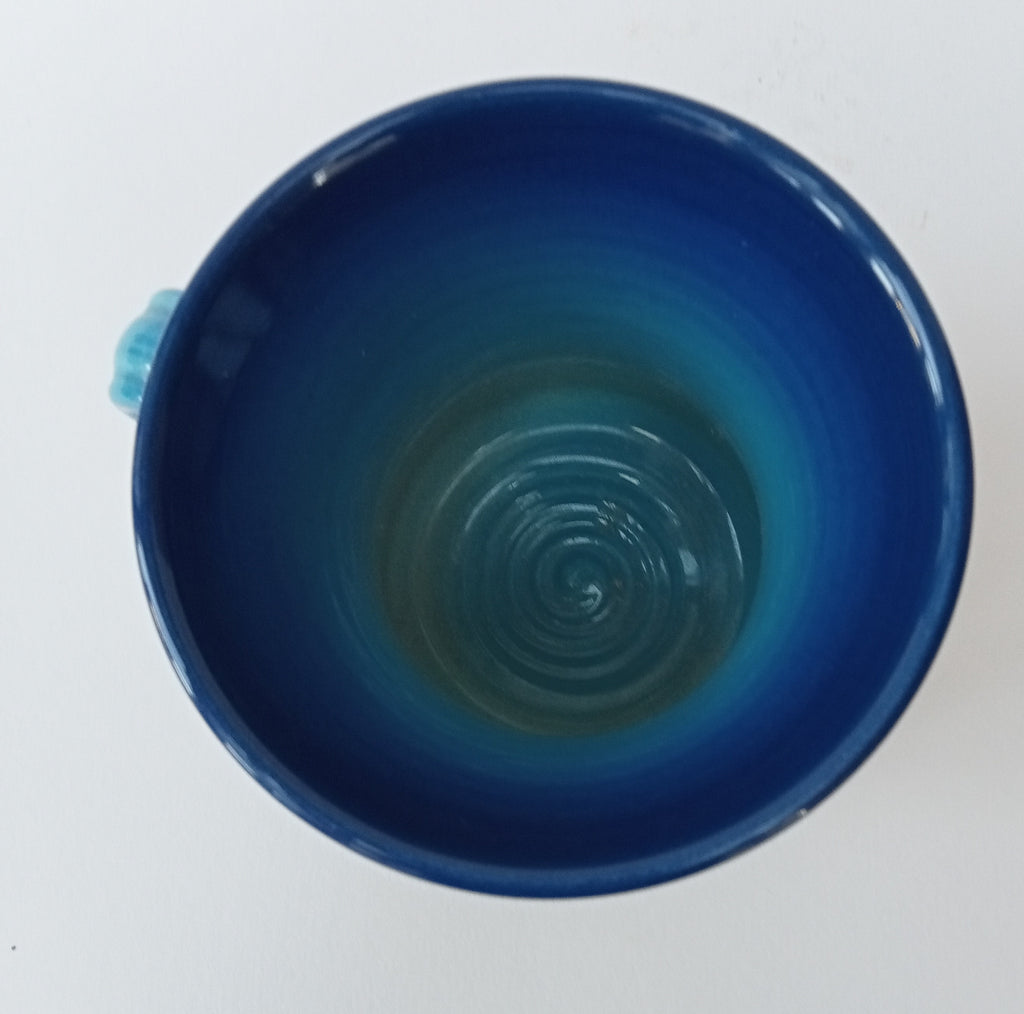 Richard Godfrey (1949-2014), British studio pottery earthenware mug, c1990