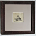 Stephen Gooden, line engraving, frontispiece to The Poet's Cat, 1945, framed