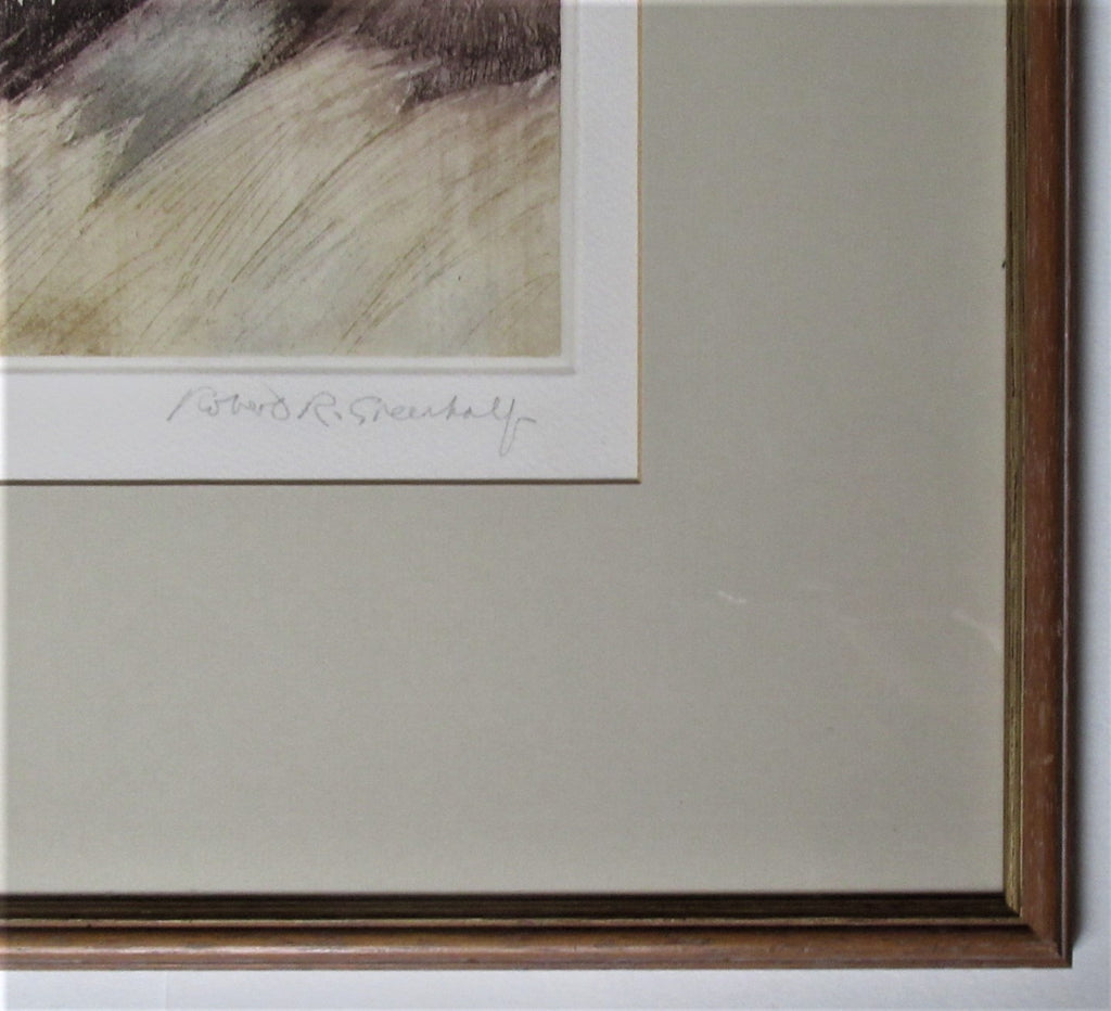 Robert Greenhalf SWLA signed limited edition print, etching, Short-eared Owl