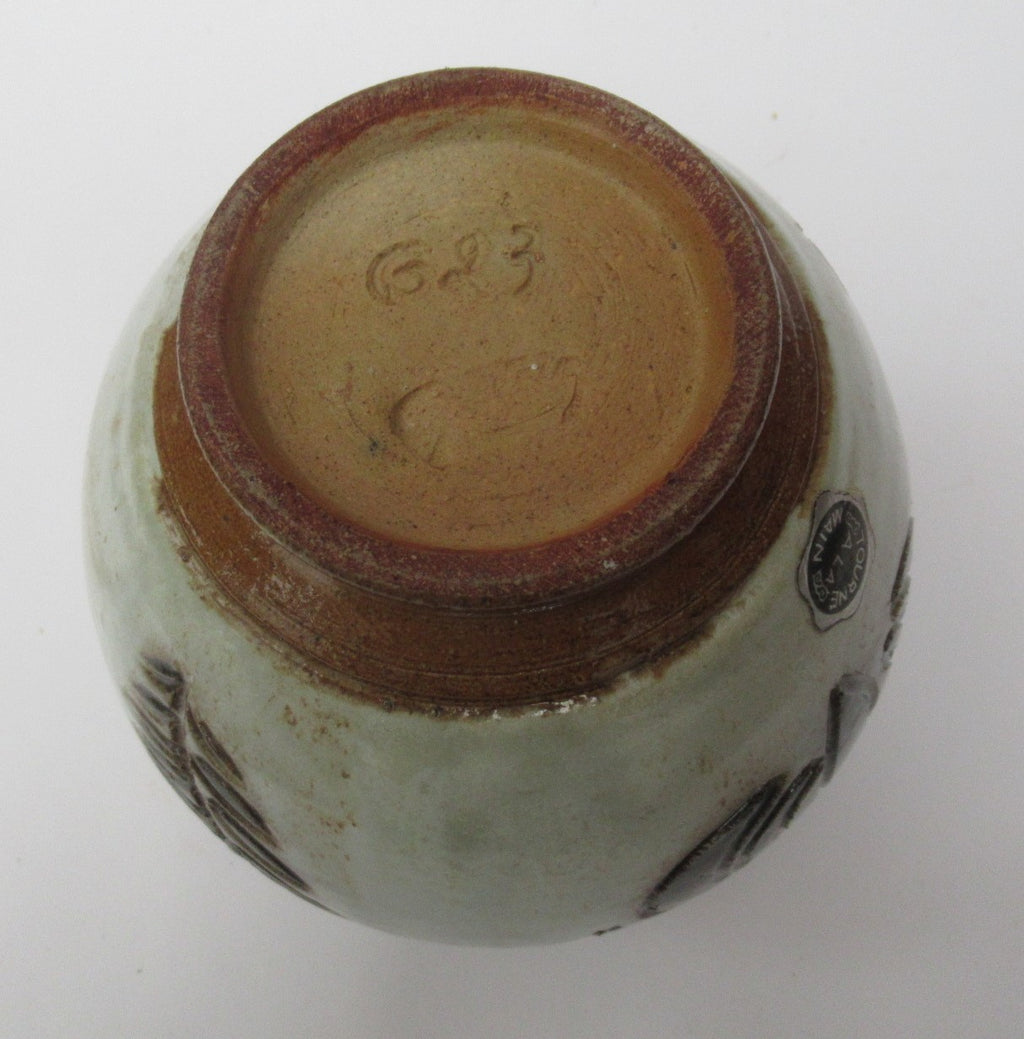 Roger Guerin (Belgium), Art Deco stoneware vase with Lion design, c1930