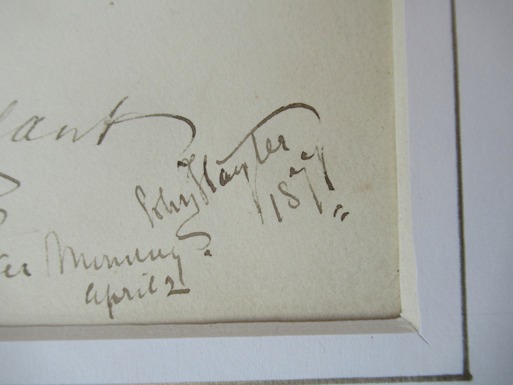 John Hayter original pen & ink drawing titled Claimant & Defendant, signed, 1877