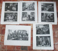 Nine original antique prints by William Hogarth, from illustrations to Hudibras