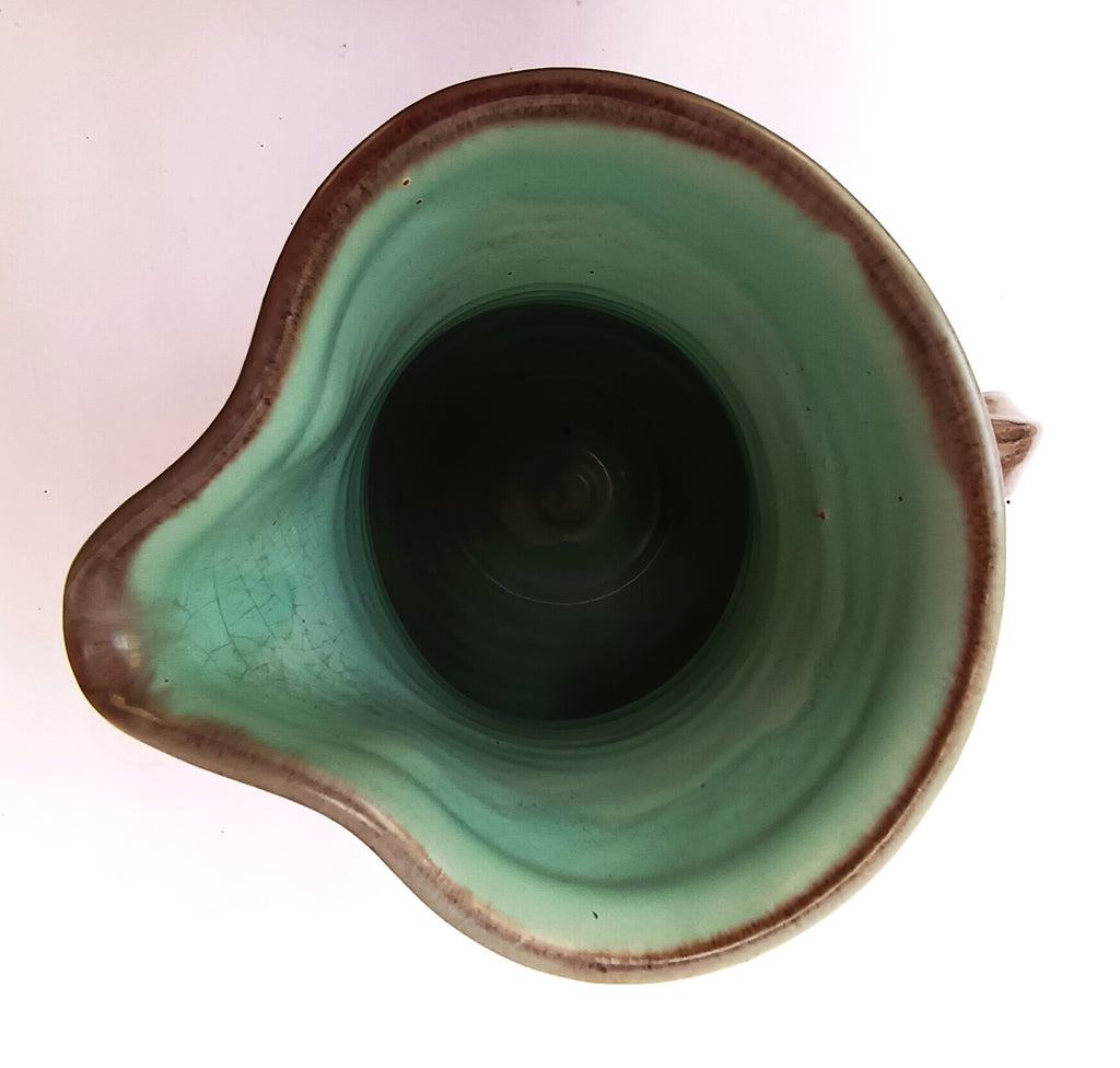William Fishley Holland, Clevedon Pottery, large studio pottery fish jug, c1955