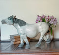 Lawson Ernest Rudge, large raku pottery sculpture of a carthorse