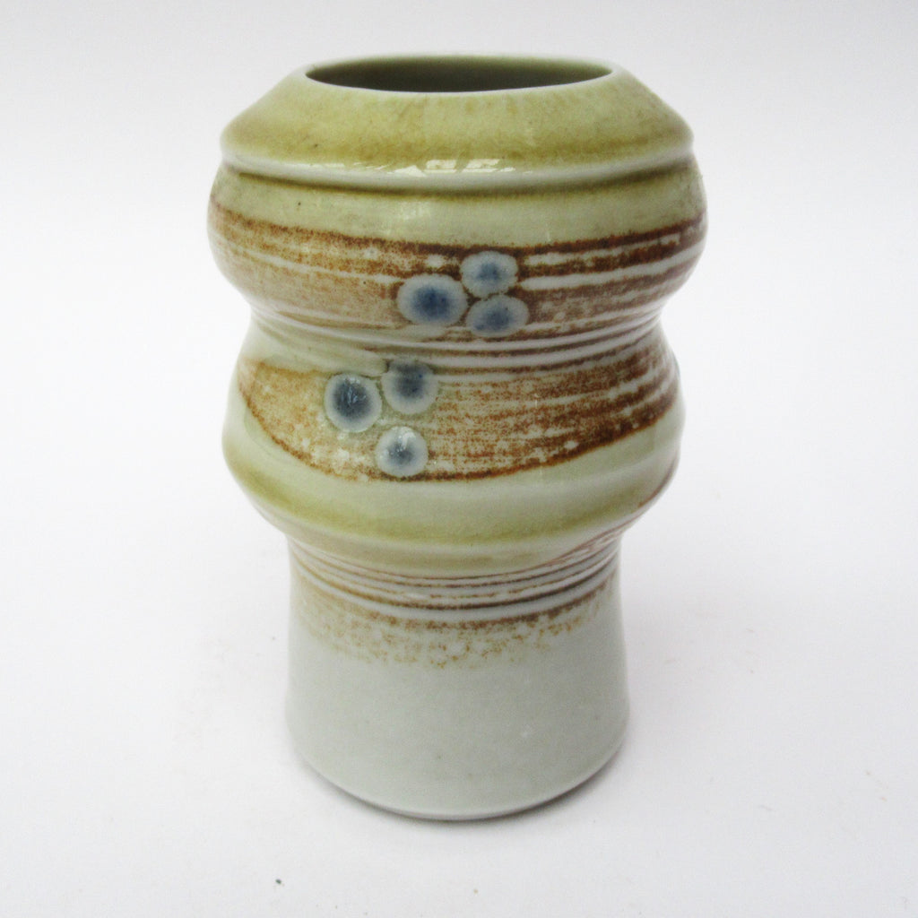 Jane Hamlyn MBE,  porcelain salt glazed British studio pottery vase, c2000