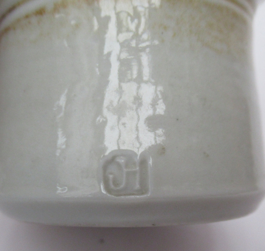 Jane Hamlyn MBE,  porcelain salt glazed British studio pottery vase, c2000