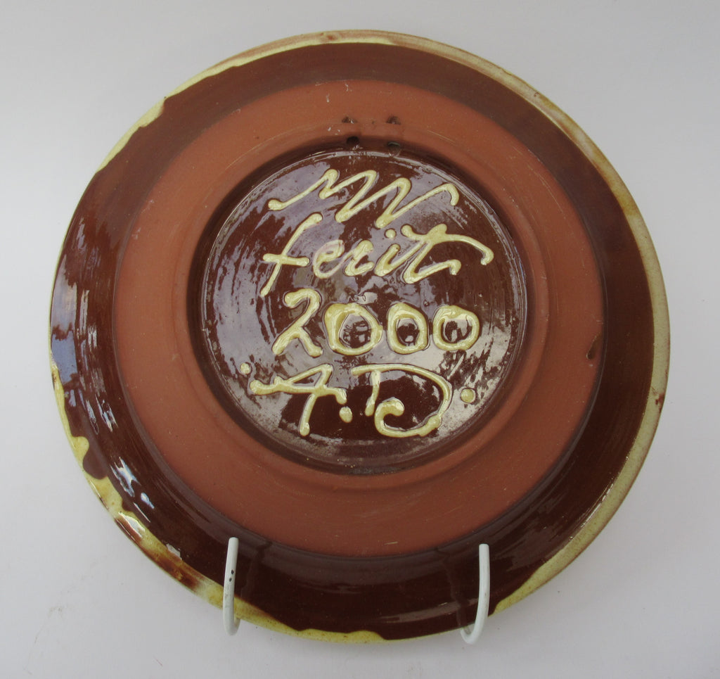 Mary Wondrausch OBE, 1923-2016, Slipware Earthenware Plate, Cancer-The Crab-Zodiac