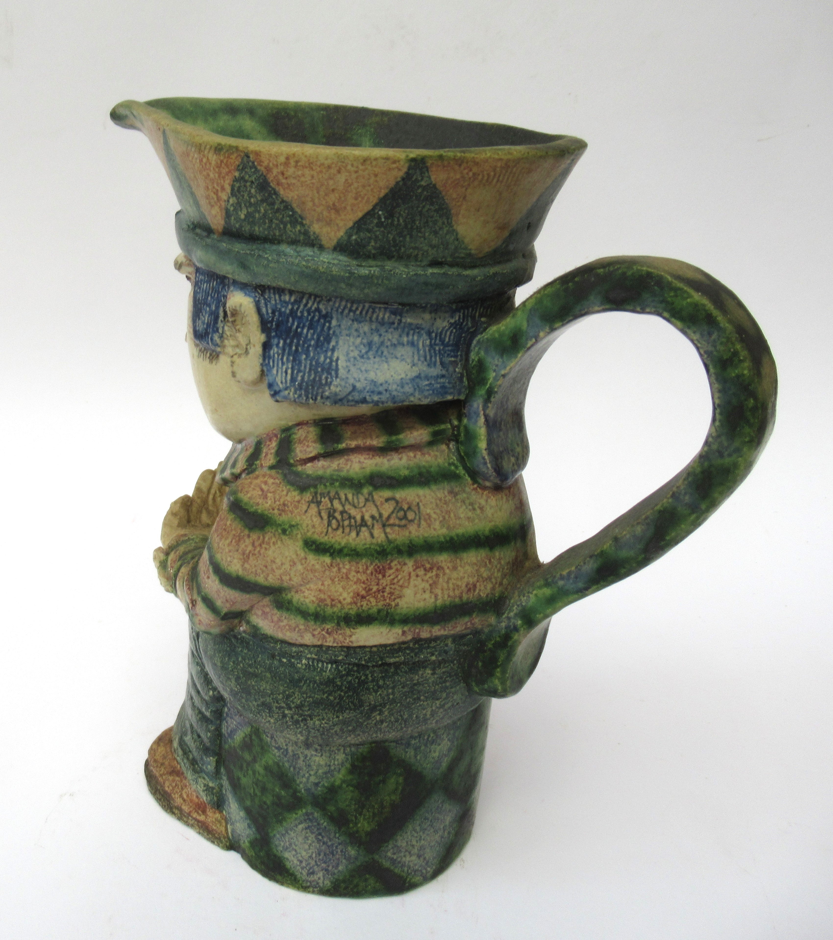 Amanda Popham, Studio Pottery, Character Jug, 2001