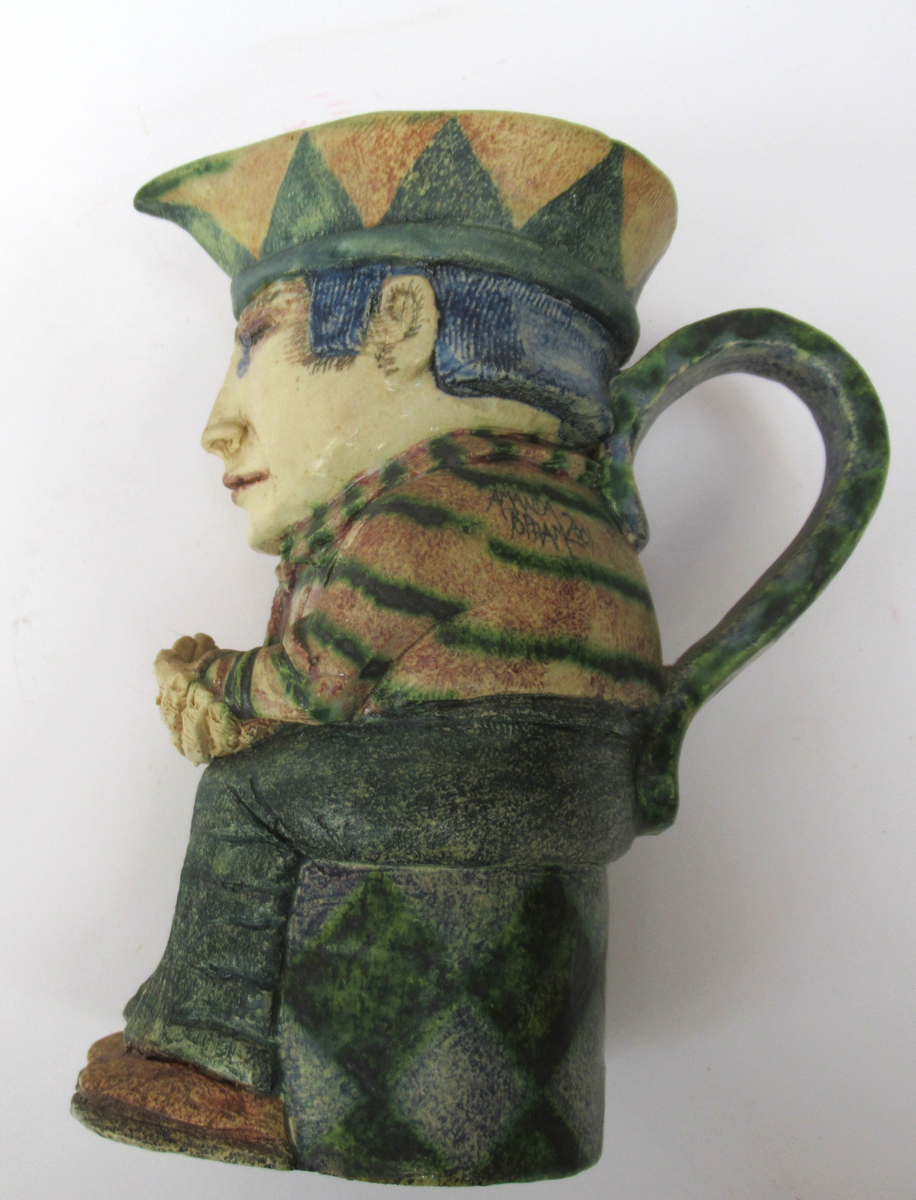 Amanda Popham, Studio Pottery, Character Jug, 2001