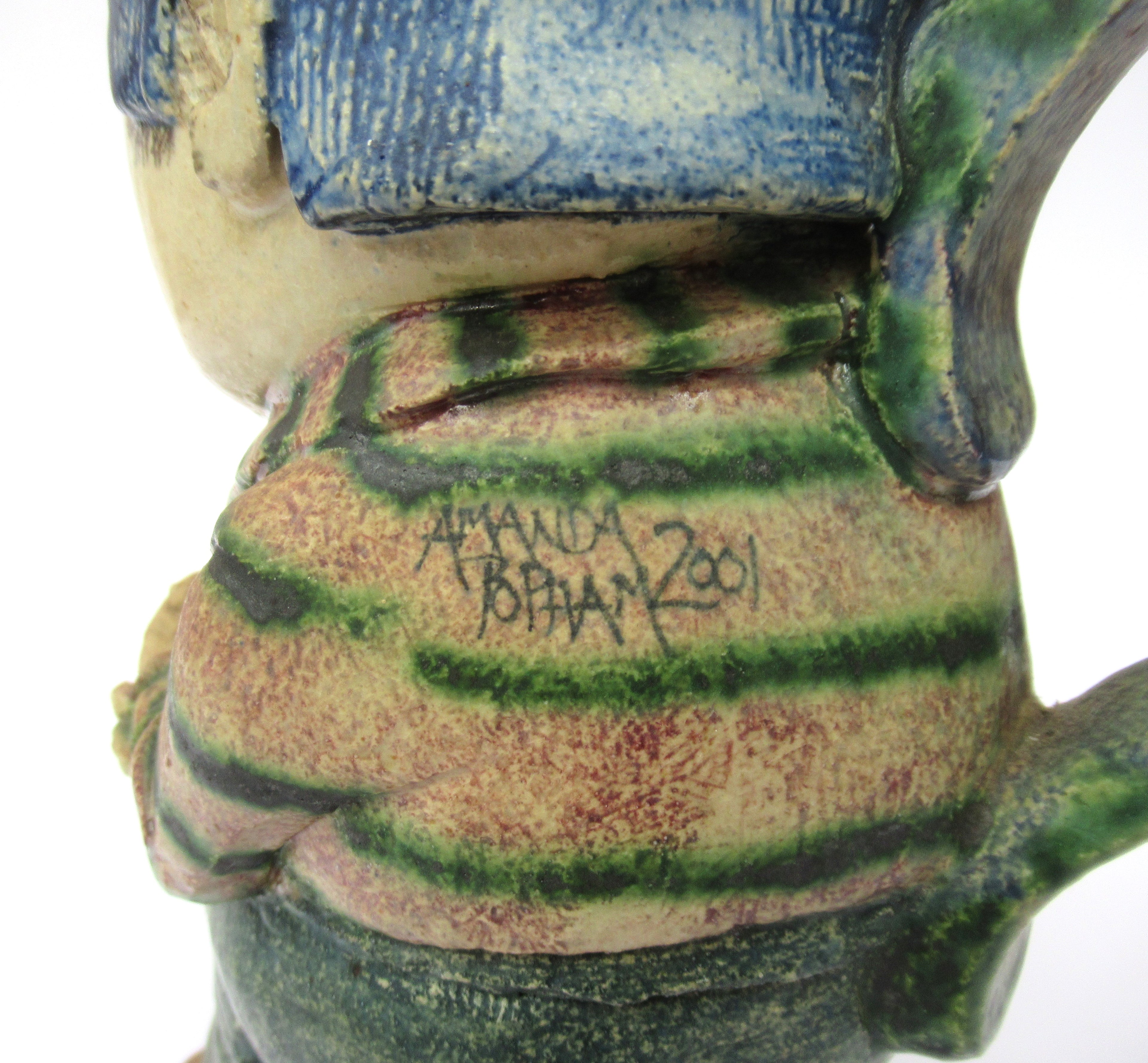 Amanda Popham, Studio Pottery, Character Jug, 2001