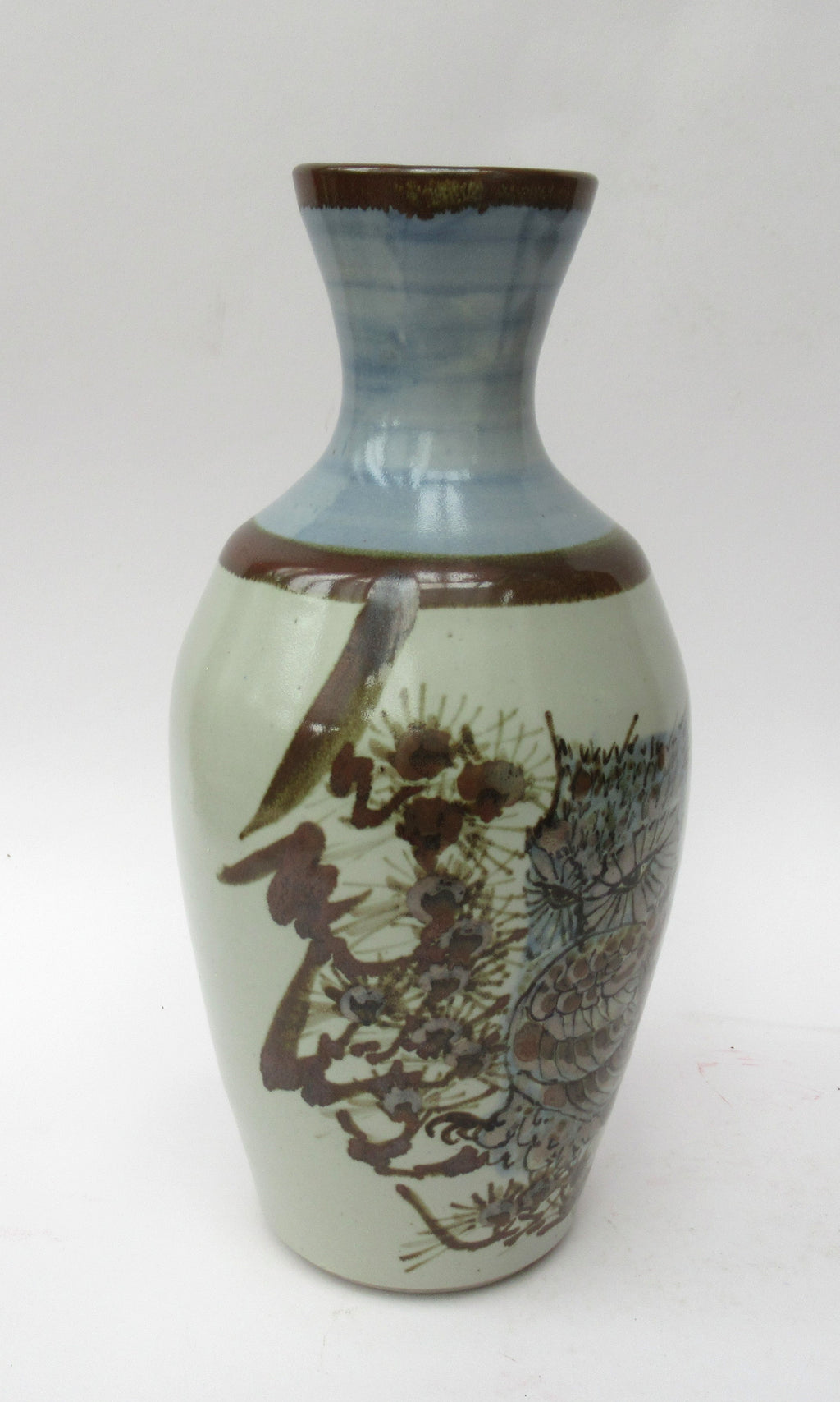 David Eeles (1933-2015), Shepherds Well Pottery, Stoneware Owl Vase