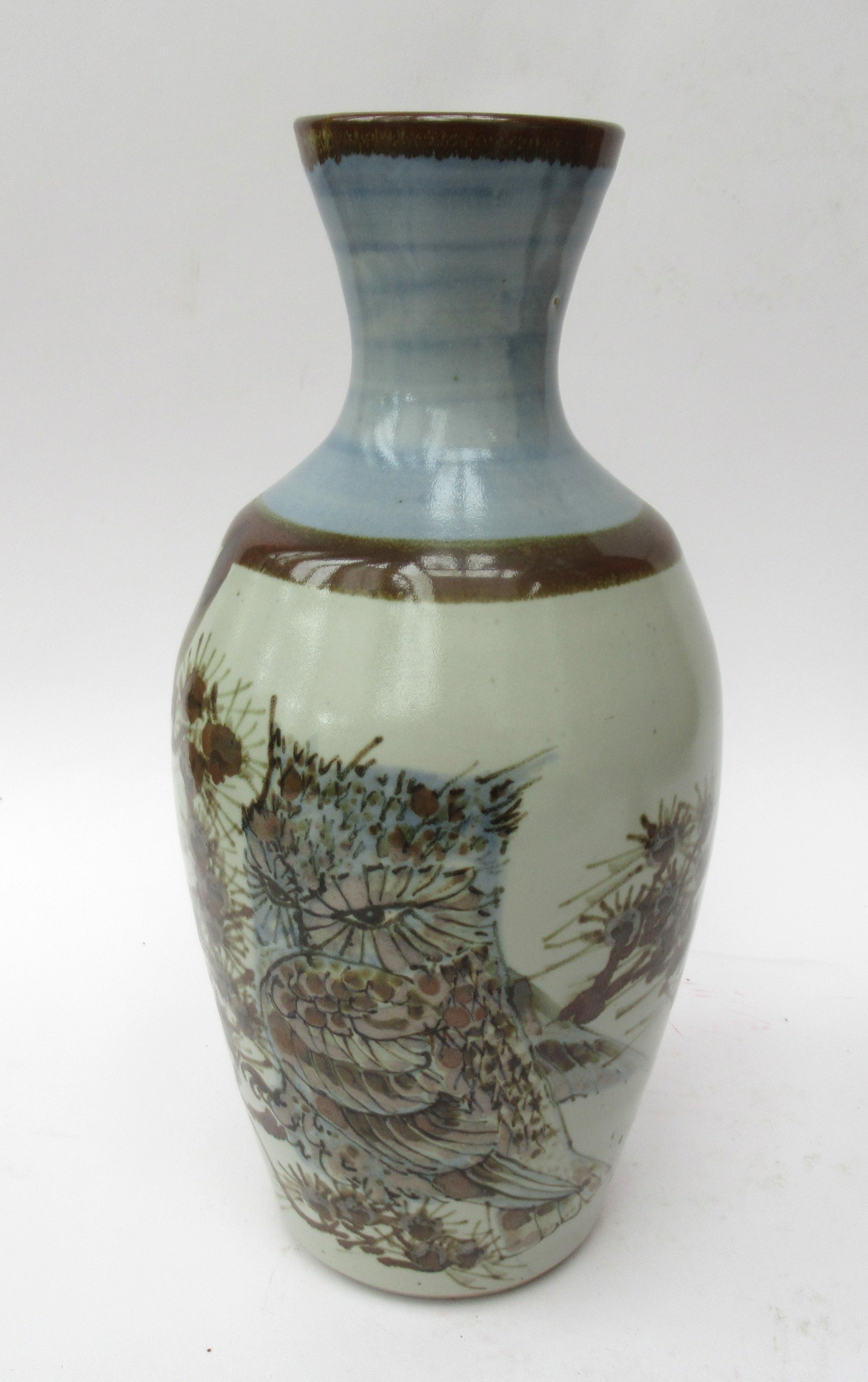 David Eeles (1933-2015), Shepherds Well Pottery, Stoneware Owl Vase
