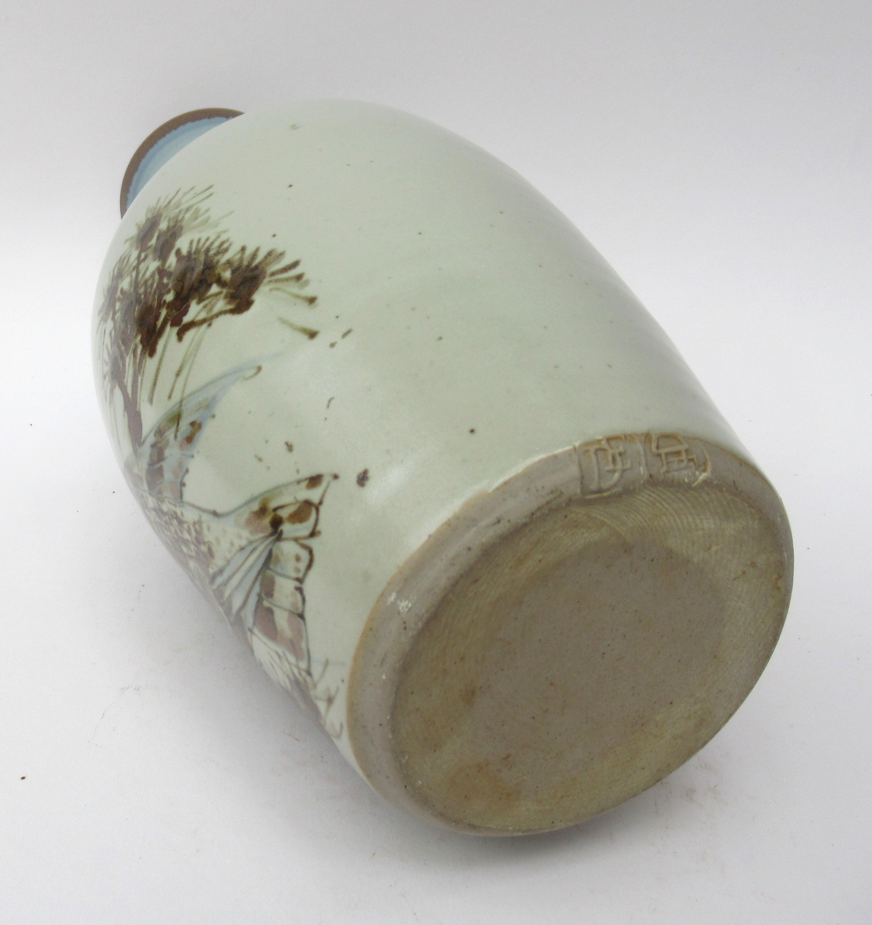David Eeles (1933-2015), Shepherds Well Pottery, Stoneware Owl Vase