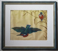 Martin Erich Philipp, original colour woodcut print, Kingfishers, c1935, framed