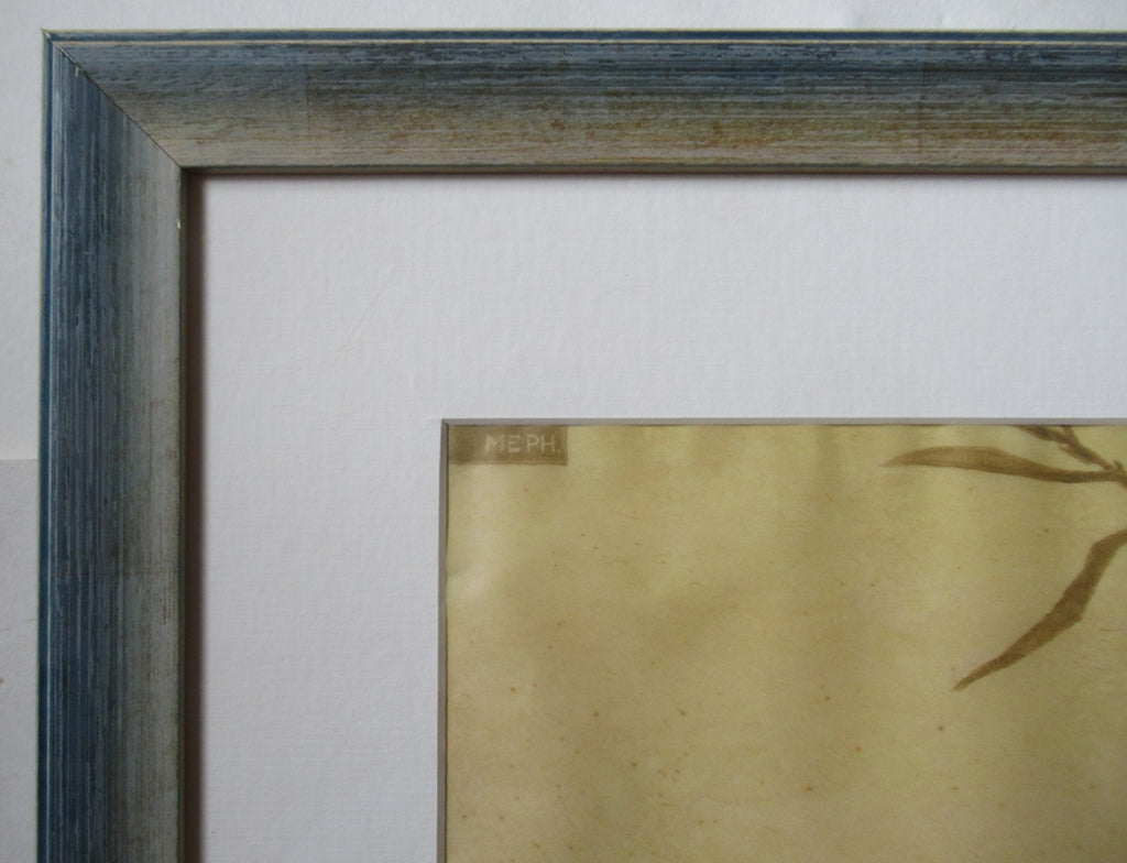 Martin Erich Philipp, original colour woodcut print, Kingfishers, c1935, framed