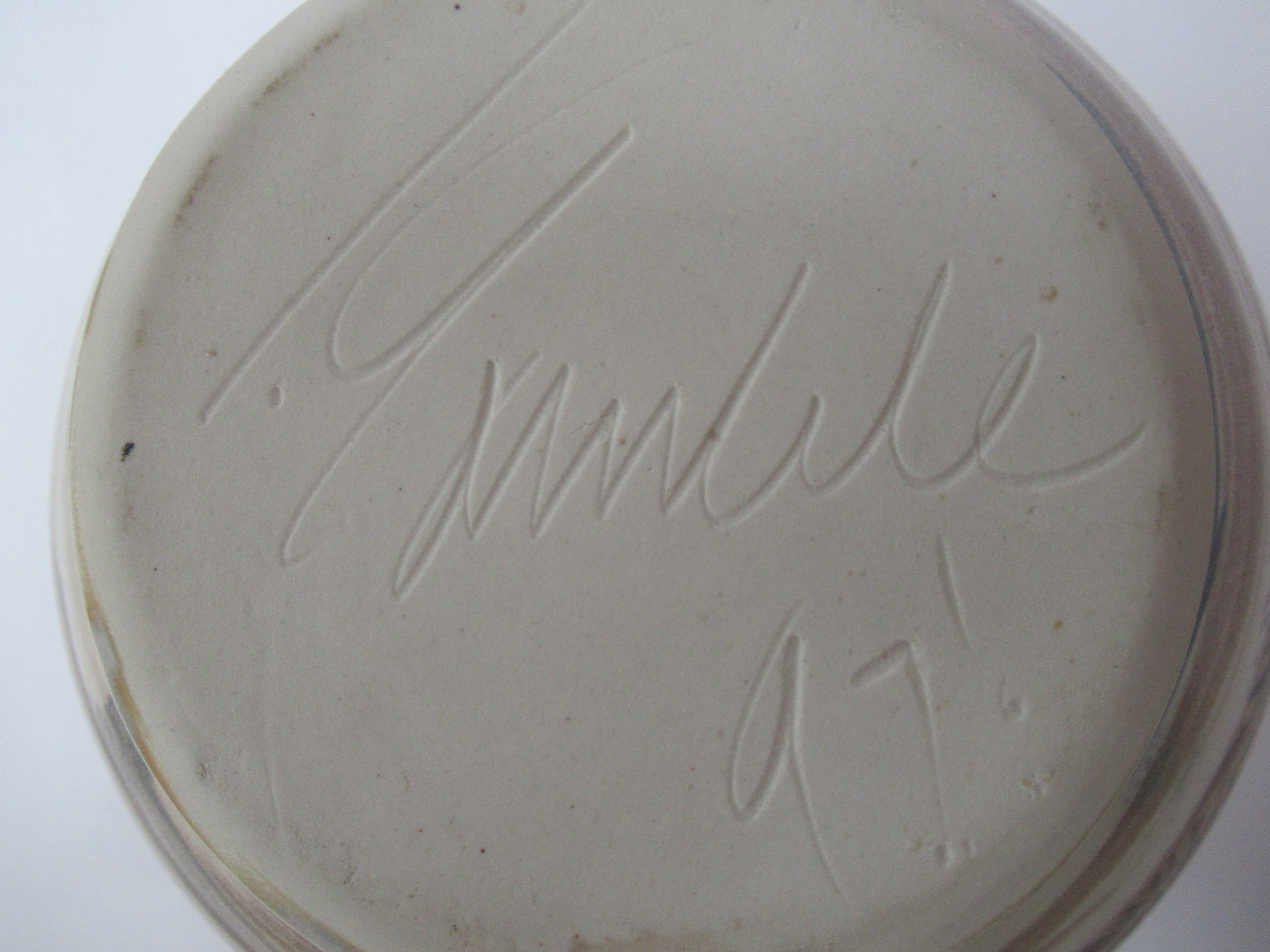Ian Gamble, Australian studio pottery landscape porcelain vase, 1997