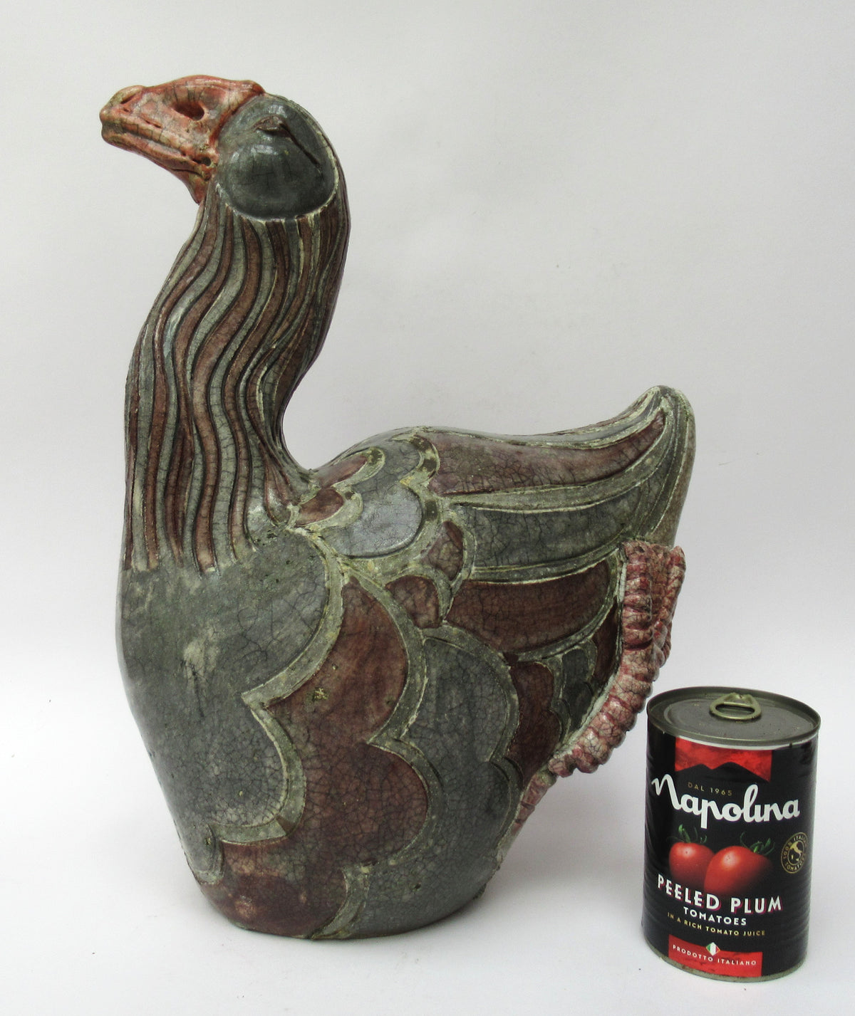 Jennie Hale, large raku sculpture of a Goose