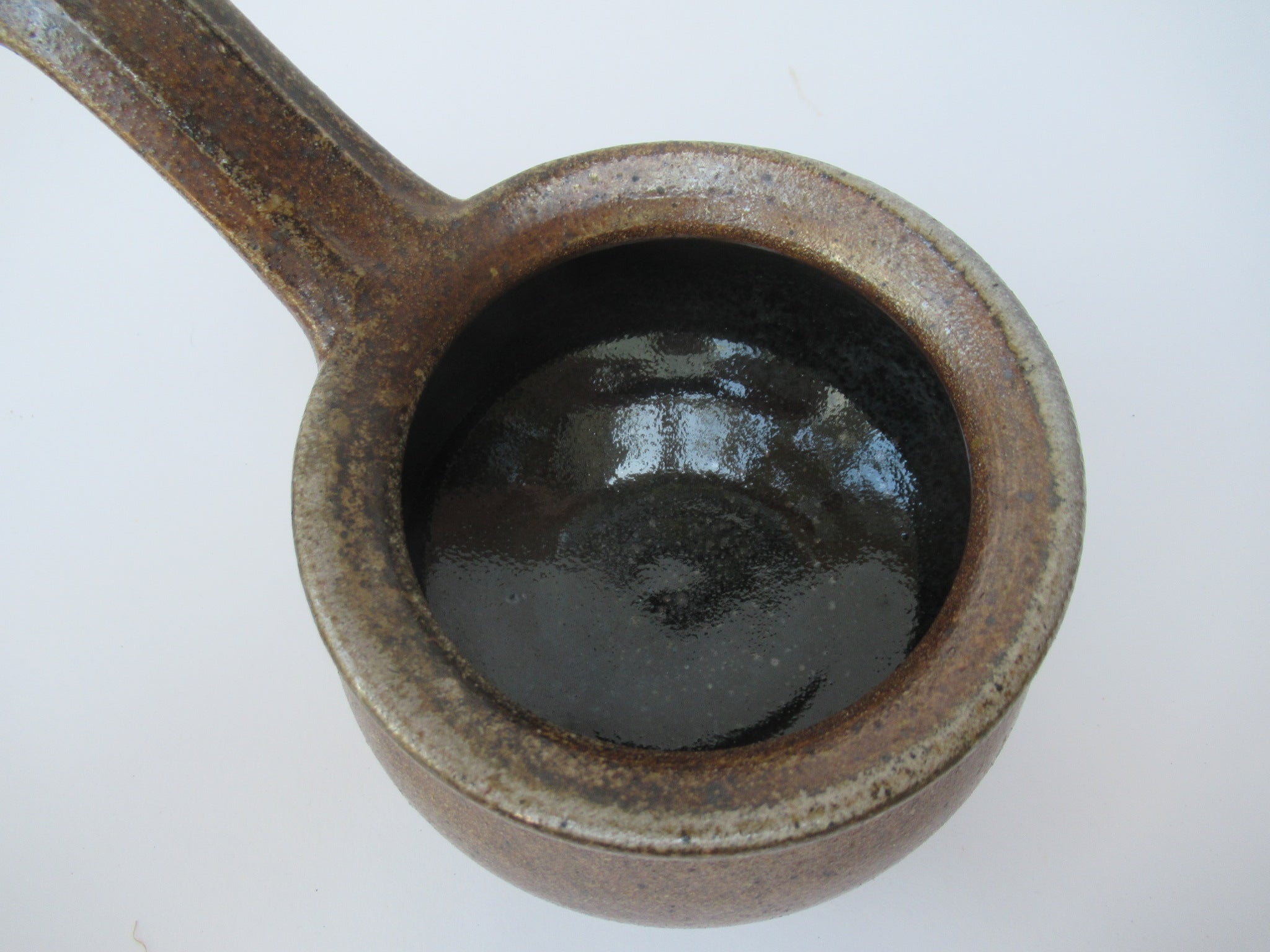 John Leach, Muchelney Pottery, wood fired porringer or handled bowl, 1998