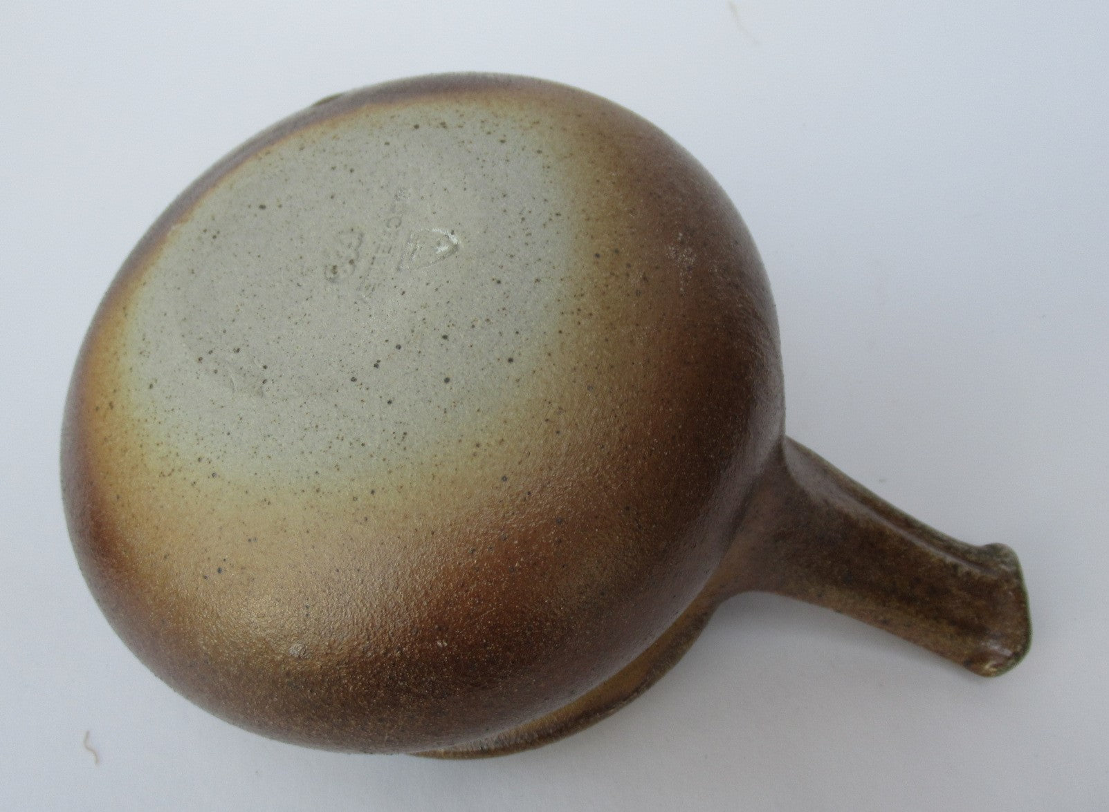 John Leach, Muchelney Pottery, wood fired porringer or handled bowl, 1998