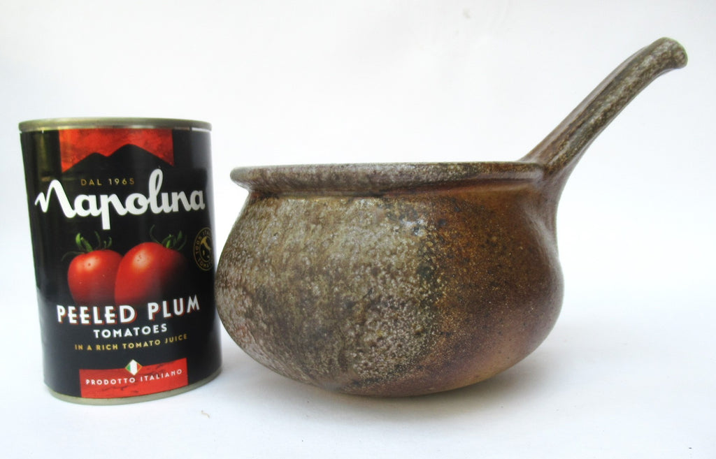 John Leach, Muchelney Pottery, wood fired porringer or handled bowl, 1998