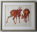 John Paige SWLA, original 1975 screen print, Roe Deer signed , 3 of 21, framed