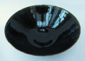 Chris Keenan, large studio pottery porcelain bowl,c2000, mirror black glaze