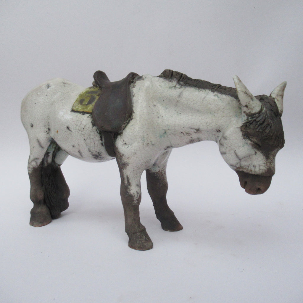 Lawson Ernest Rudge, raku figure of a Donkey
