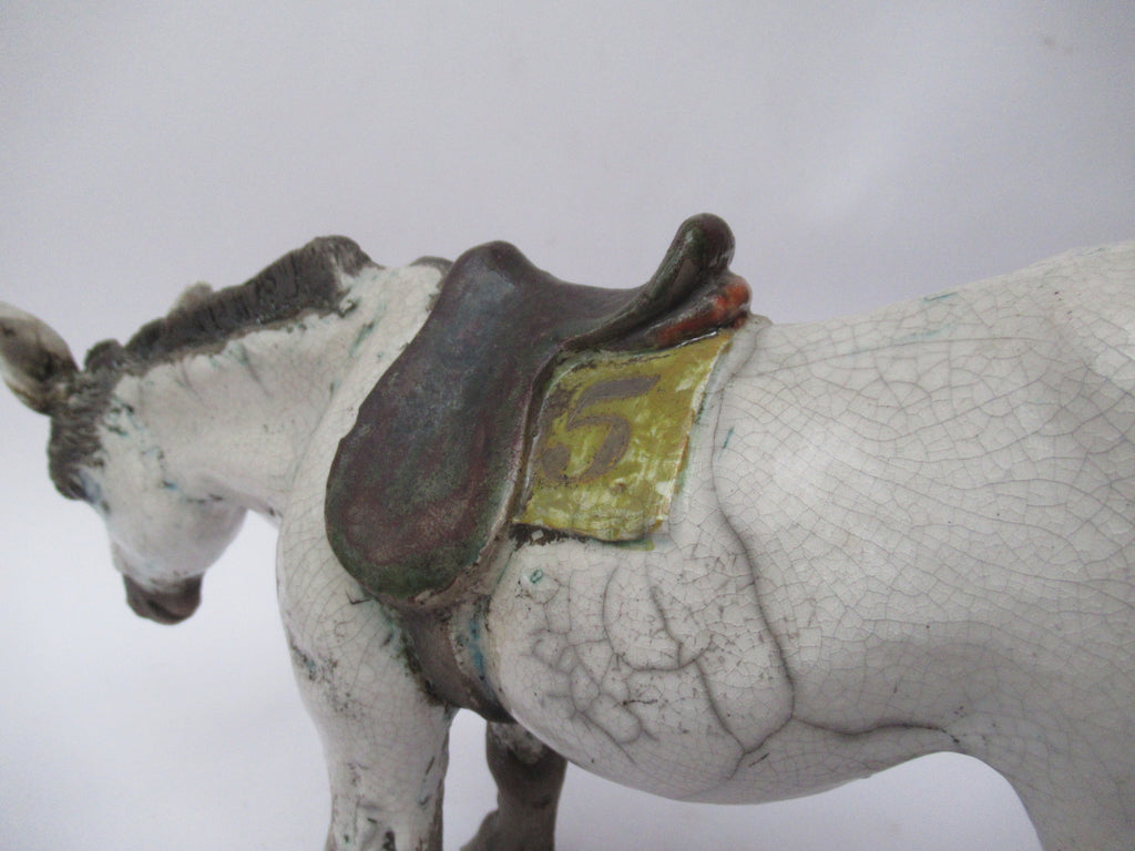 Lawson Ernest Rudge, raku figure of a Donkey