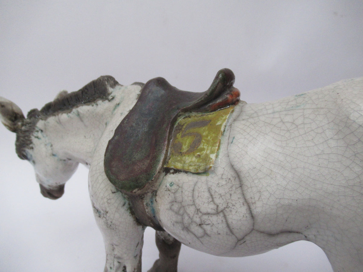 Lawson Ernest Rudge, raku figure of a Donkey