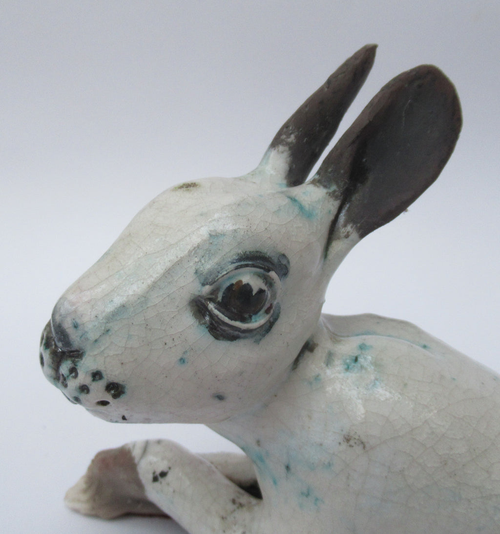 Lawson Ernest Rudge, Leverett, raku pottery sculpture, c1985