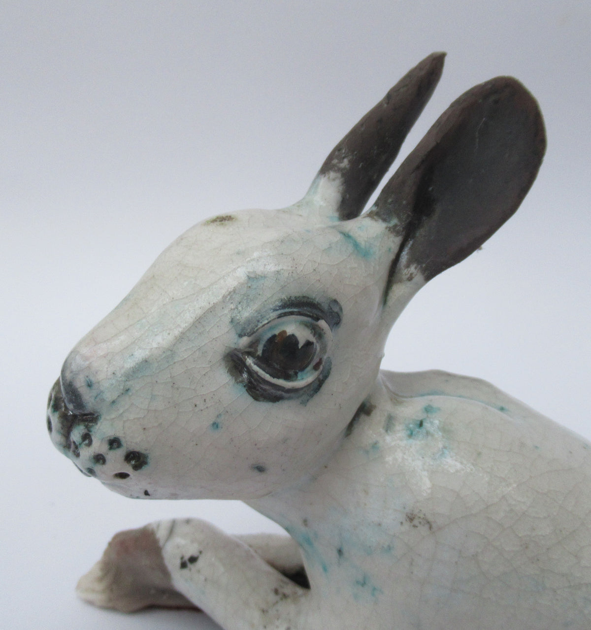 Lawson Ernest Rudge, Leverett, raku pottery sculpture, c1985