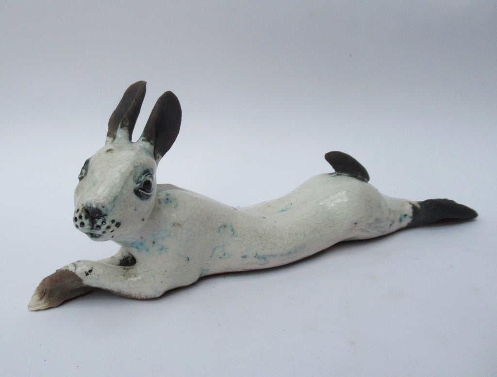 Lawson Ernest Rudge, Leverett, raku pottery sculpture, c1985