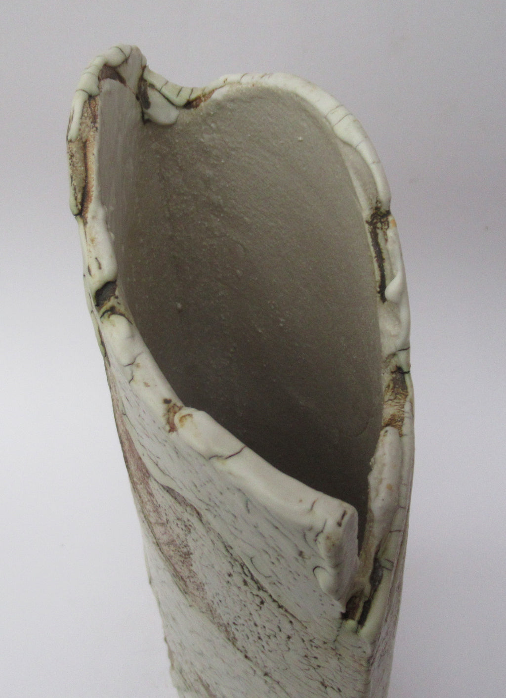 Laurel Keeley, British, large studio pottery fish design stoneware vase, 2007