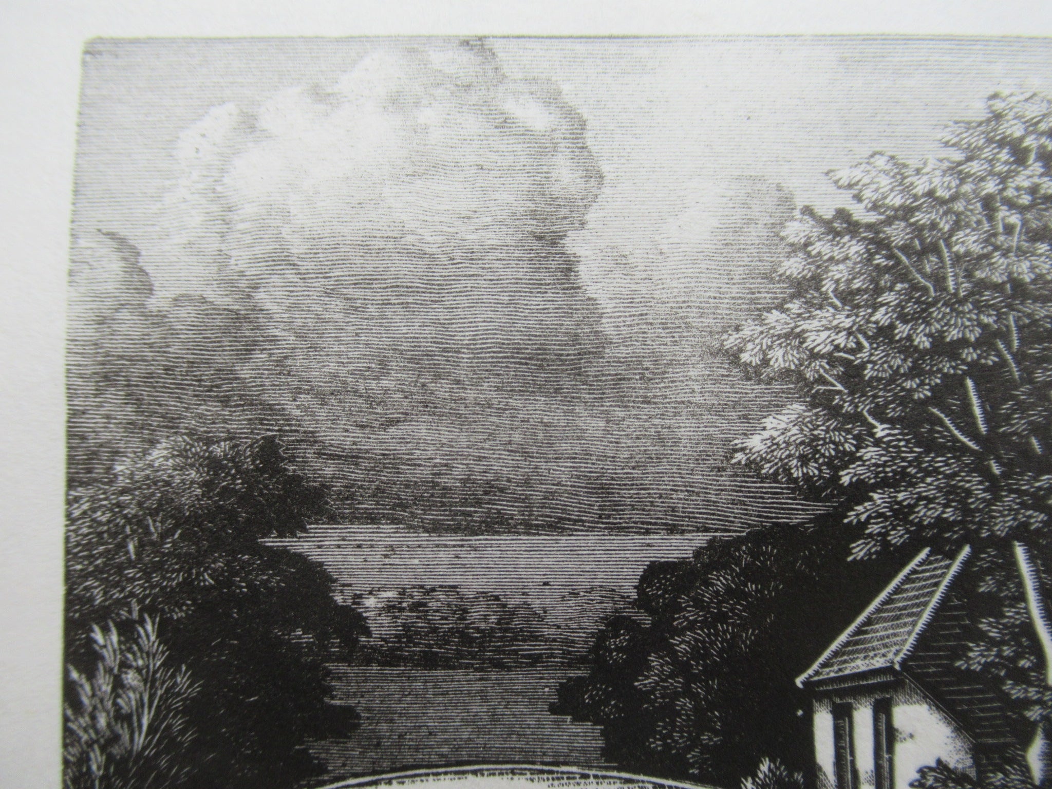Original wood engraving print by George Mackley, The Boatman Inn, engraved c1969
