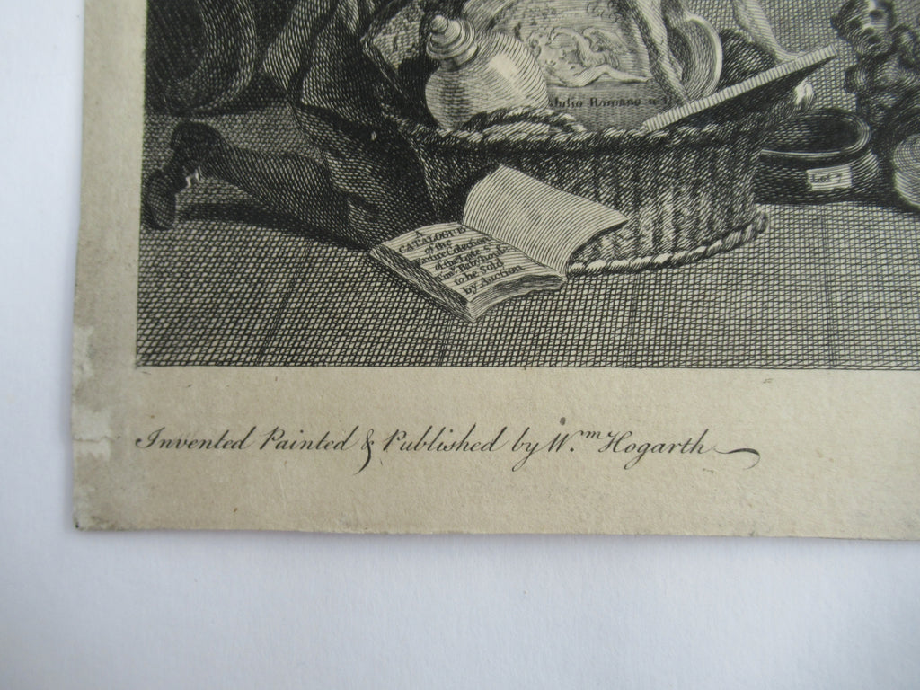 Very rare 1745 first issue print, William Hogarth, Marriage-a-la-Mode  Plate 4