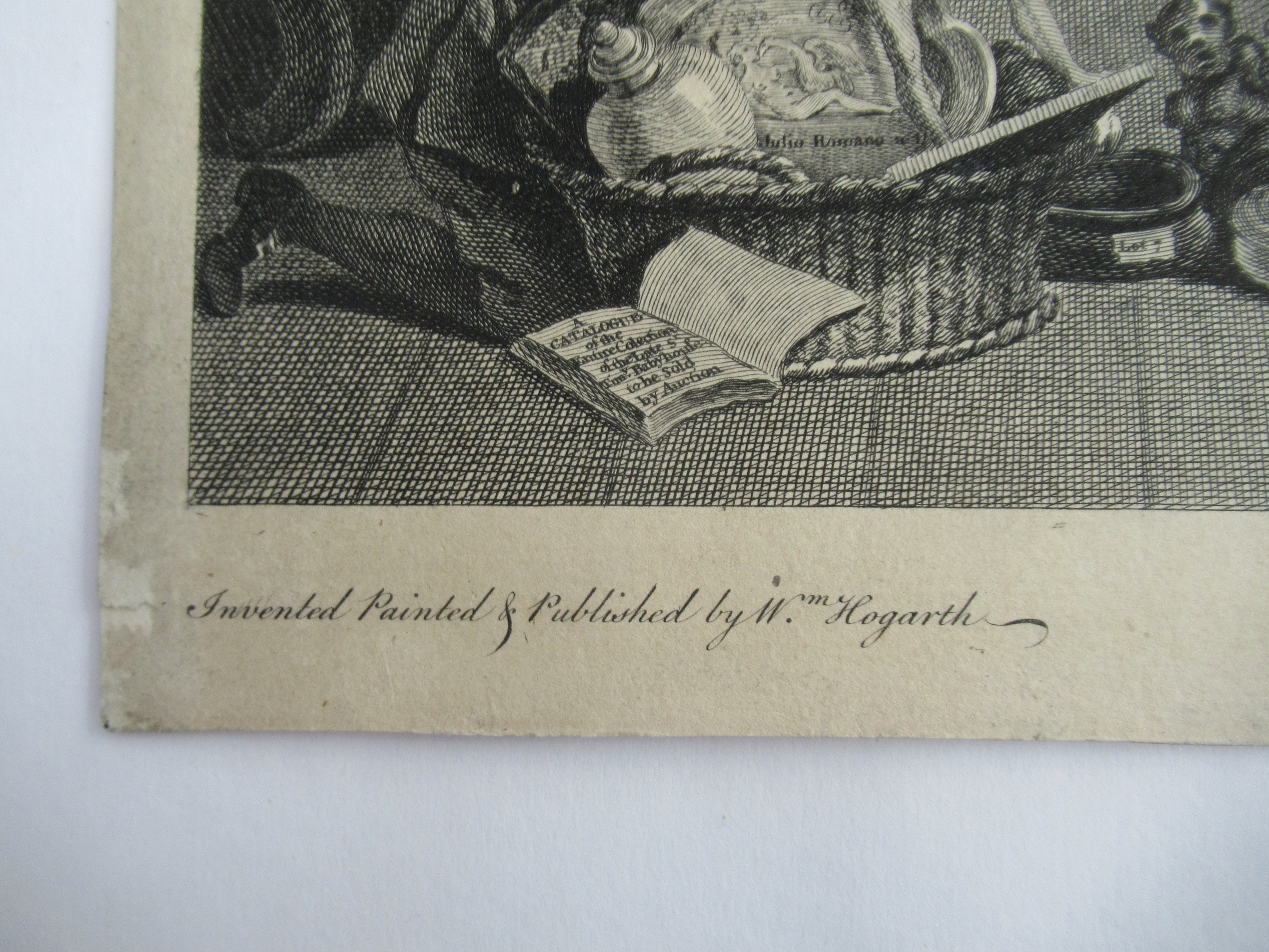 Very rare 1745 first issue print, William Hogarth, Marriage-a-la-Mode  Plate 4