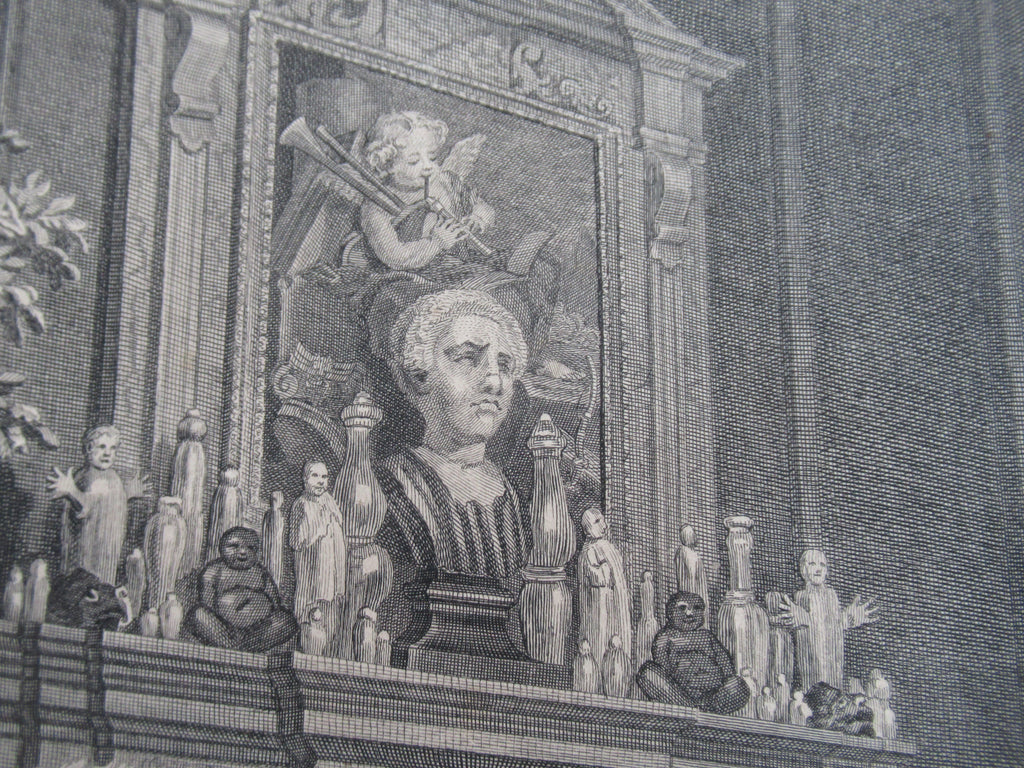 Very rare 1745 first issue print, William Hogarth, Marriage-a-la-Mode  Plate 2