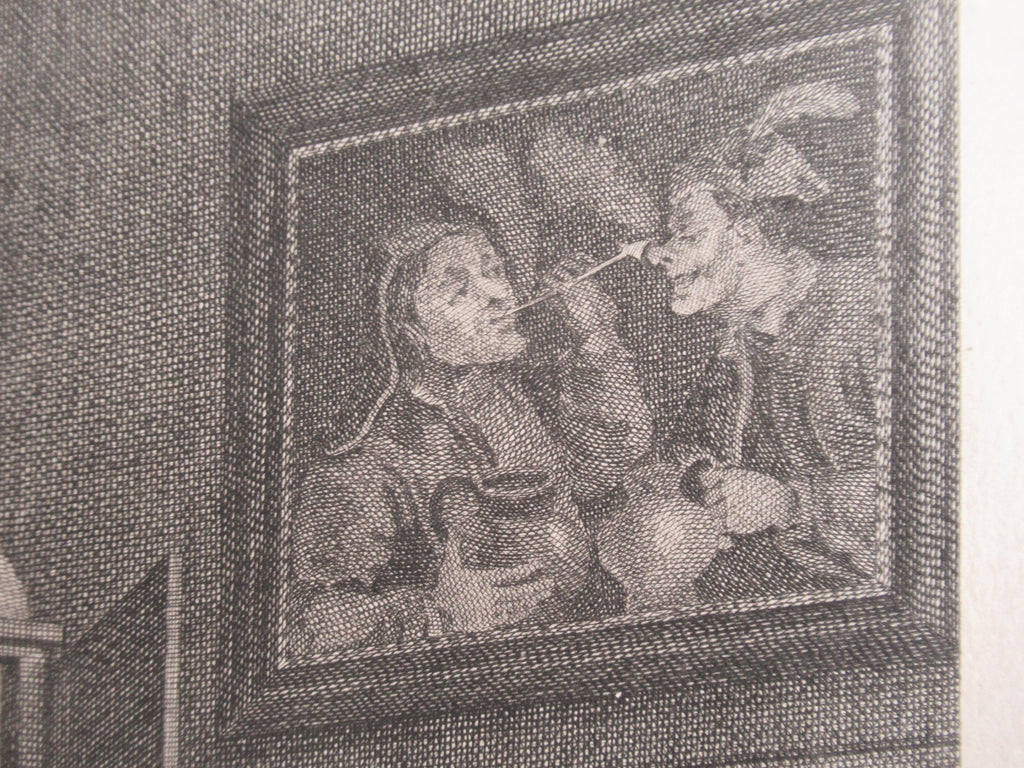 Very rare 1745 first issue print, William Hogarth, Marriage-a-la-Mode  Plate 6
