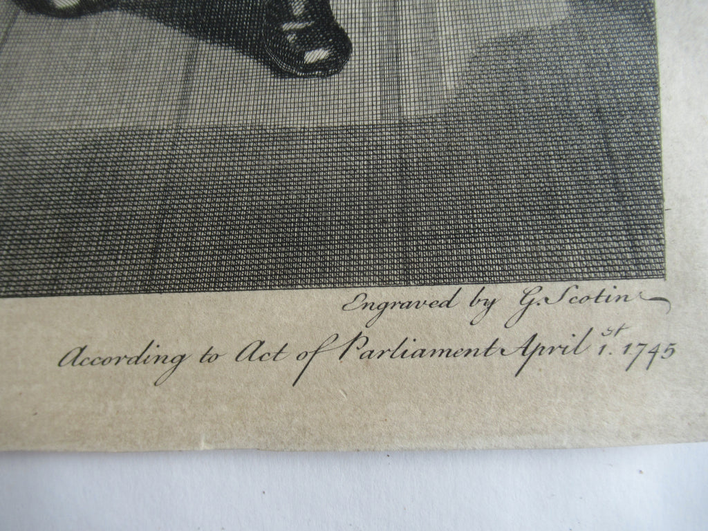 Very rare 1745 first issue print, William Hogarth, Marriage-a-la-Mode  Plate 6