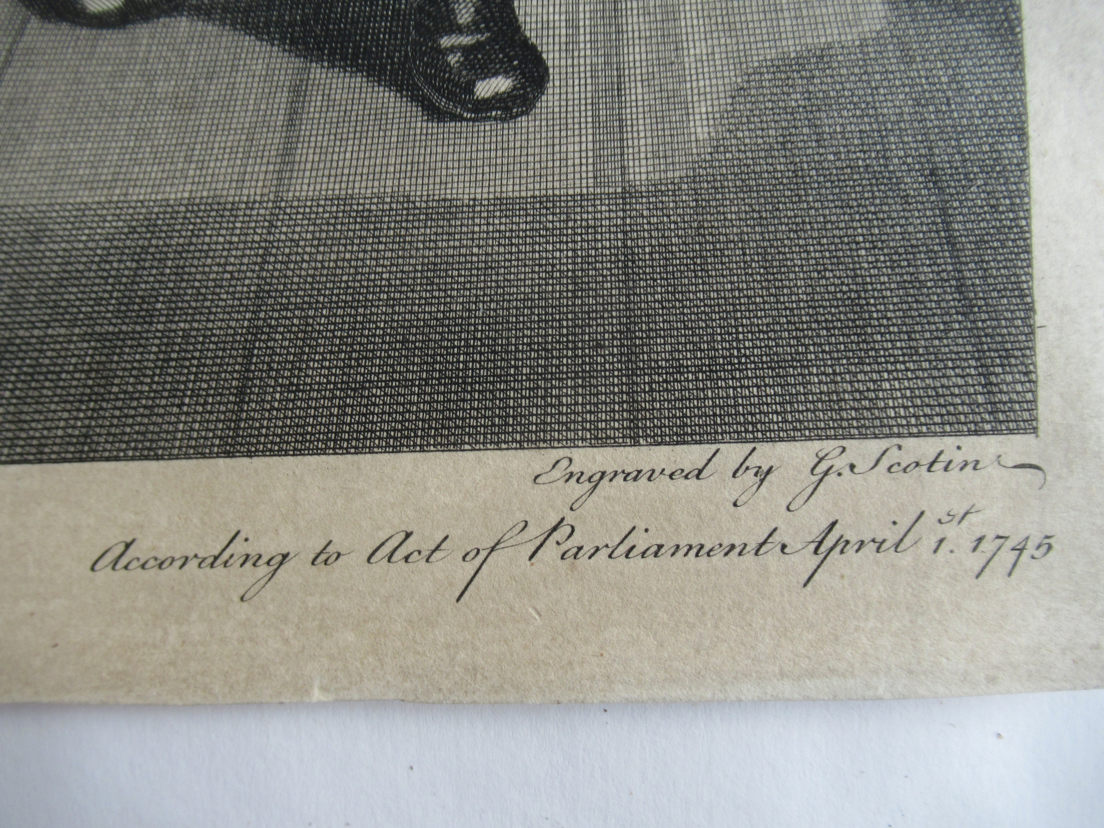 Very rare 1745 first issue print, William Hogarth, Marriage-a-la-Mode  Plate 6